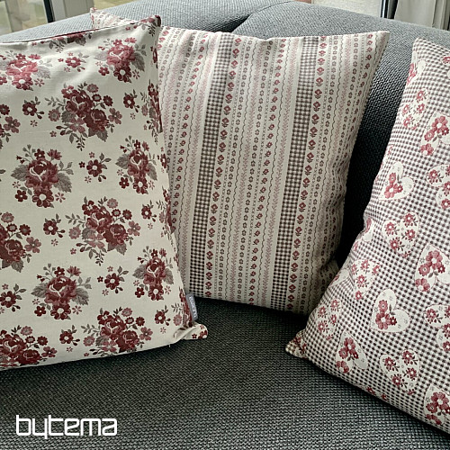 Prevleka za blazino TOSCANA RIGA STRIPE bordo
