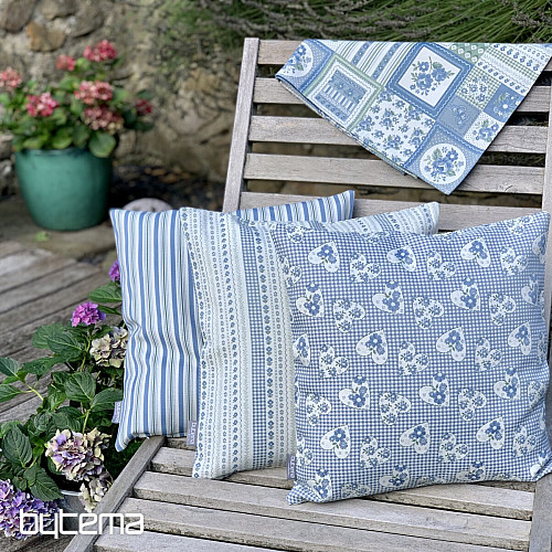 Prevleka za blazino TOSCANA RIGA STRIPE modra