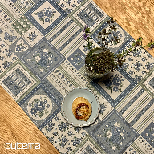 Prt in šal TOSCANA VALERY PATCHWORK modra