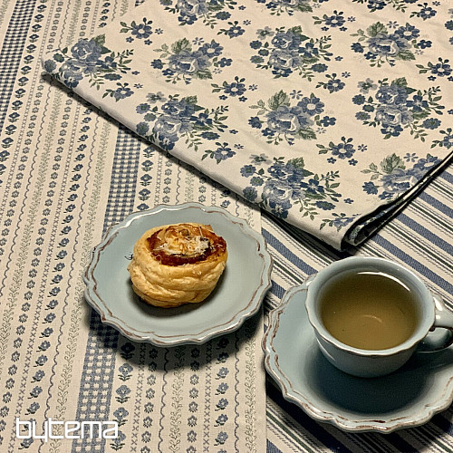 Prt in šal TOSCANA VALERY MULTI STRIPE modra