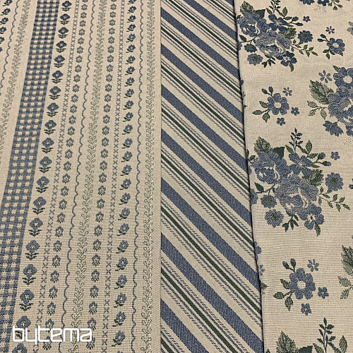 Prt in šal TOSCANA VALERY MULTI STRIPE modra