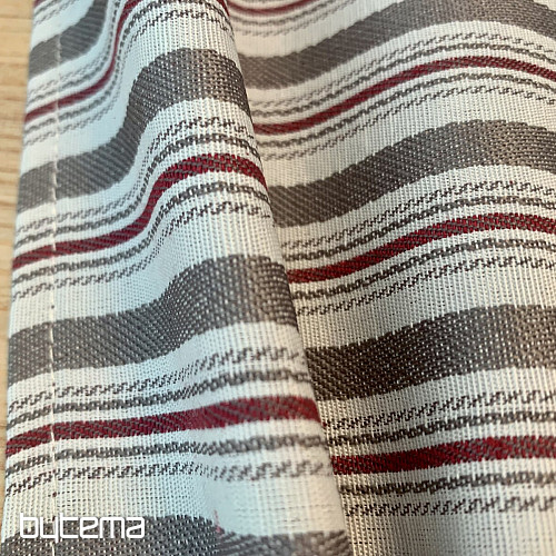 Namizni prt in šal TOSCANA VALERY MULTI STRIPE bordo