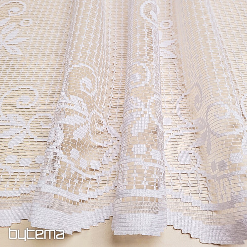 Žakard zavesa V 215 bela