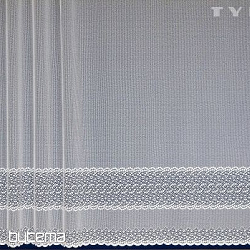 Jacquard zavesa A3891 bela