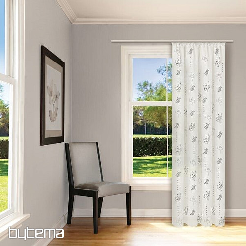 NATURE Gerster zavesa FLOWERS GREY