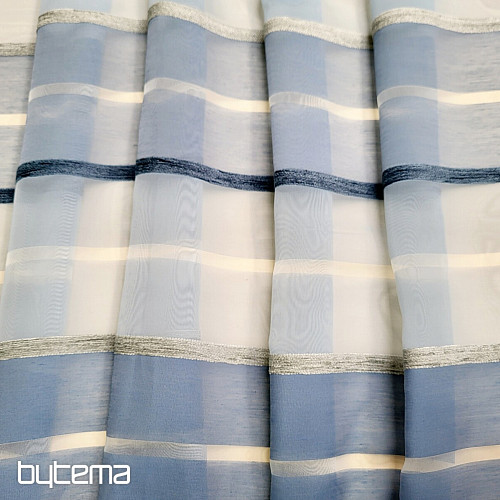 Voile zavesa BLUE WHITE STRIPES