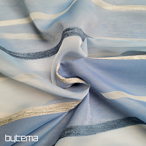 Voile zavesa BLUE WHITE STRIPES