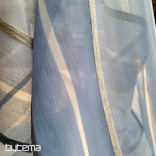 Voile zavesa BLUE WHITE STRIPES