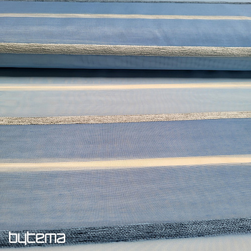 Voile zavesa BLUE WHITE STRIPES