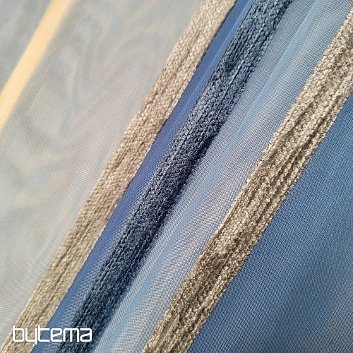 Voile zavesa BLUE WHITE STRIPES