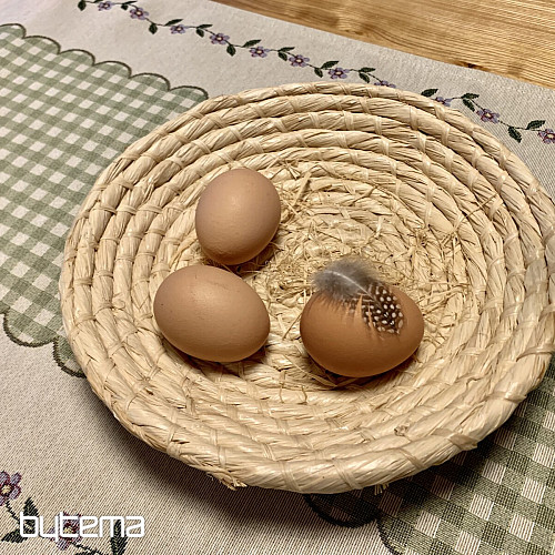 Tapiserija prt in šal HUSIČKA ZELENÉ KÁRO