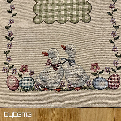Tapiserija prt in šal HUSIČKA ZELENÉ KÁRO