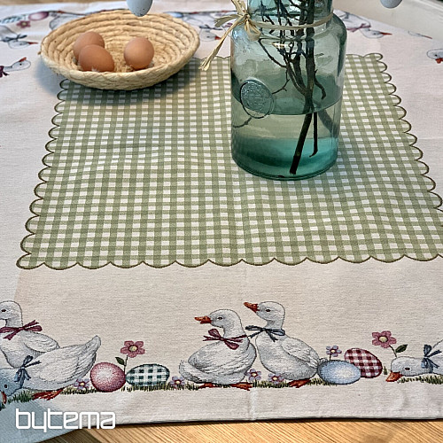 Tapiserija prt in šal HUSIČKA ZELENÉ KÁRO