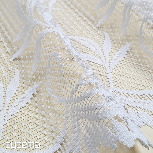 Žakard zavesa V 127 bela