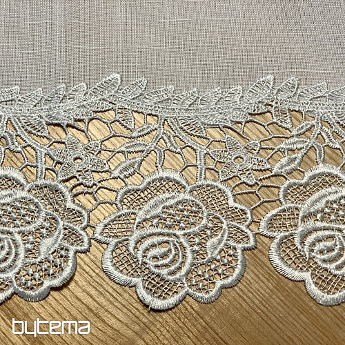 Prt WHITE ROSE LACE
