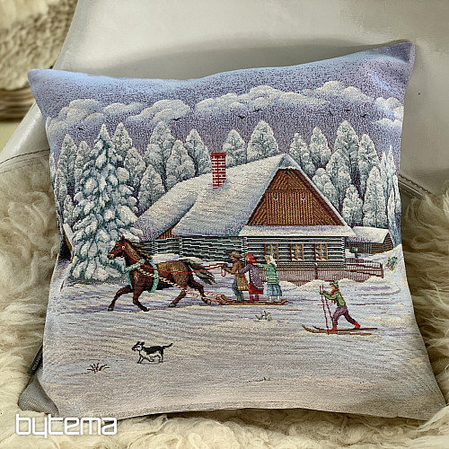 Ovitek za božični gobelin WINTER RIDE