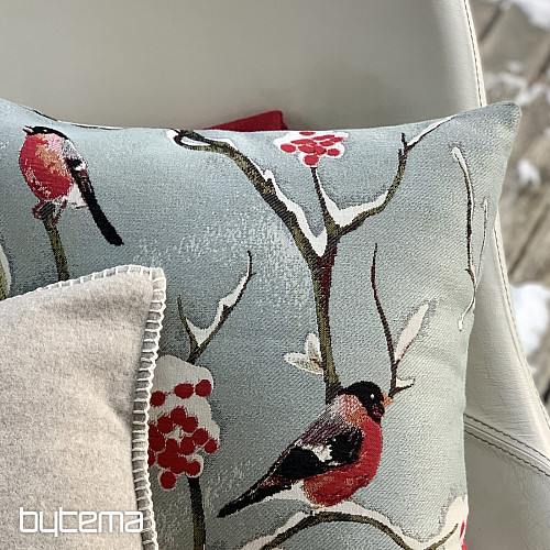 Luksuzna blazina HÍL sivo-modra