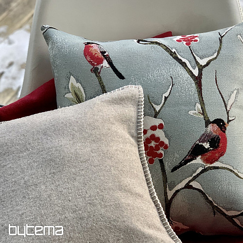 Luksuzna blazina HÍL sivo-modra