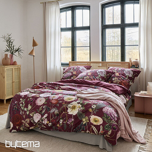 IRISETTE luksuzni bombažni saten WAVE 8576-60 ROSE BORDEAUX