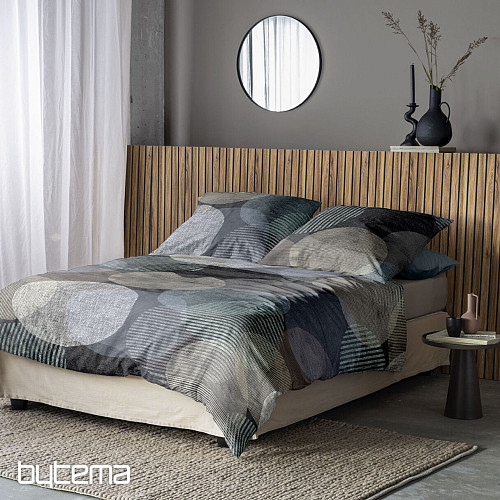 IRISETTE luksuzna posteljnina iz flanele ZOBEL 8553-11 GREY WHEEL