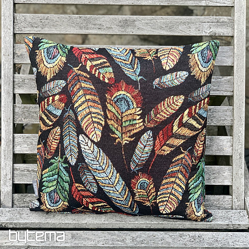 Goblen prevleka za blazino FEATHER BLACK