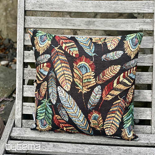 Goblen prevleka za blazino FEATHER BLACK