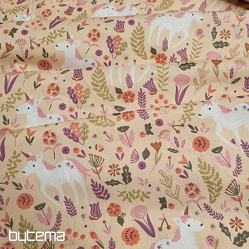 Bombažna tkanina UNICORN roza