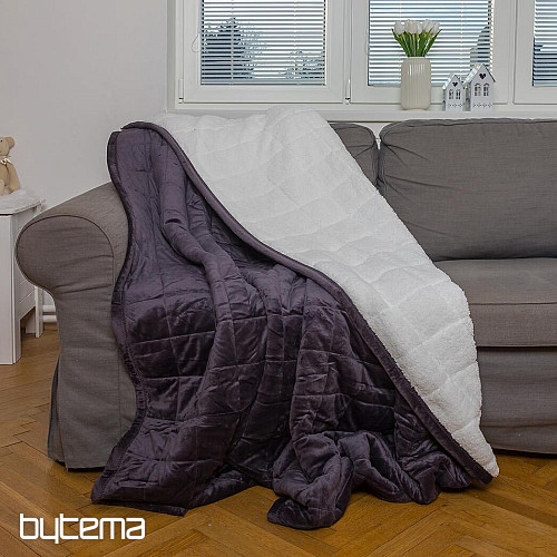 Odeja iz mikrovlaken EXTRA SOFT ovčji šiv ANTRACIT