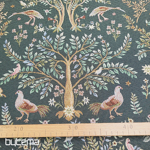 Tkanina za tapiserije WILLIAM MORRIS zelena
