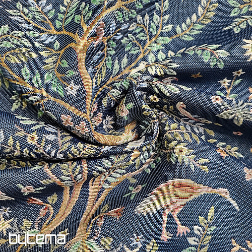 Tkanina za tapiserije WILLIAM MORRIS modra
