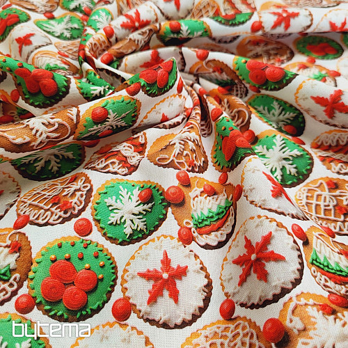 Bombažna tkanina GINGERBALL CUPS