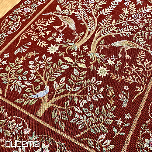 Tapiserija prt in šal WILLIAM MORRIS bordo