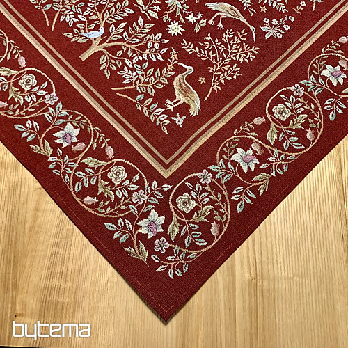 Tapiserija prt in šal WILLIAM MORRIS bordo