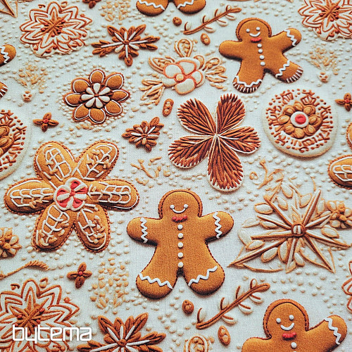 GINGERBREAD bombažna tkanina