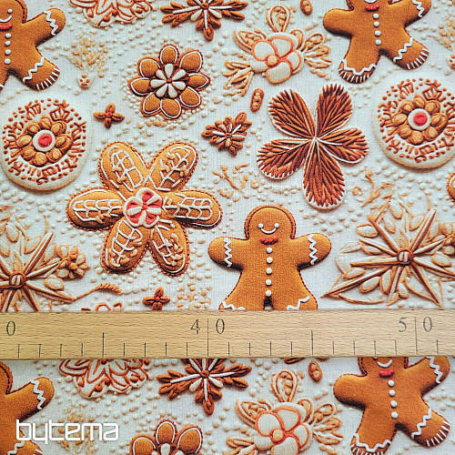 GINGERBREAD bombažna tkanina