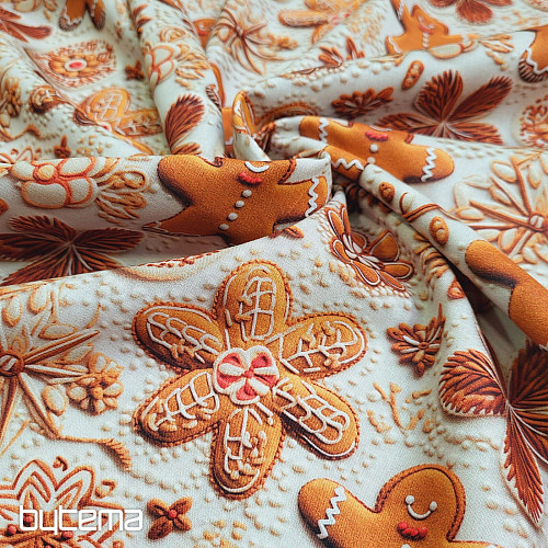 GINGERBREAD bombažna tkanina
