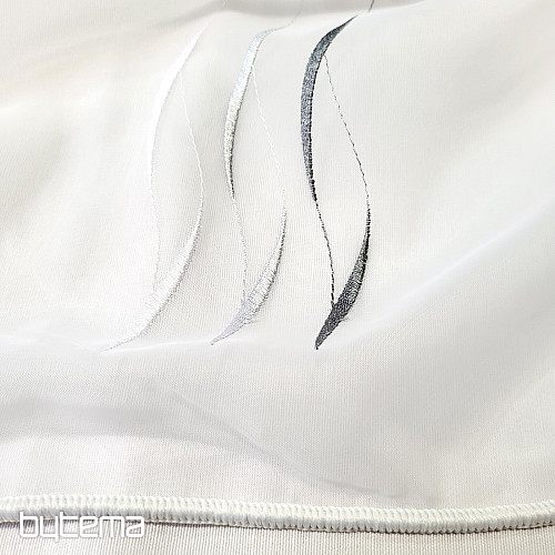 Voile zavesa z vezenino siva Gerster 195/0810