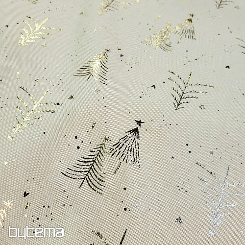 Bombažna tkanina BEIGE TREES