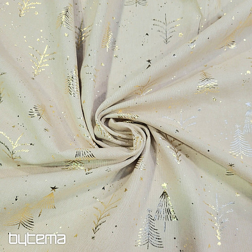 Bombažna tkanina BEIGE TREES