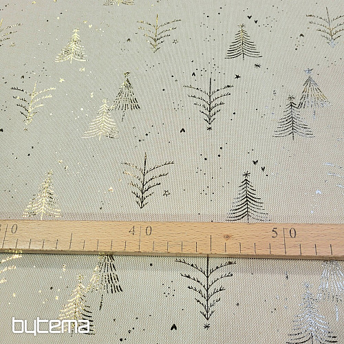 Bombažna tkanina BEIGE TREES