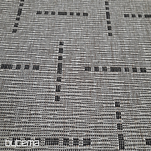 Preproga bouclé FLOORLUX 20008 črte srebrno-črna