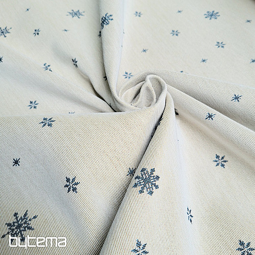 Tapiserijska tkanina SOFT FLAKE MODRA