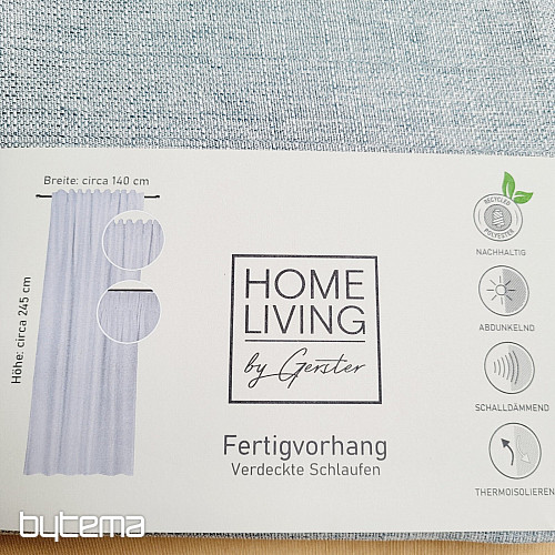 Luksuzna že izdelana zavesa HOME LIVING sivo-modra