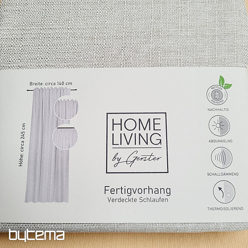 Luksuzna že izdelana zavesa HOME LIVING bež siva