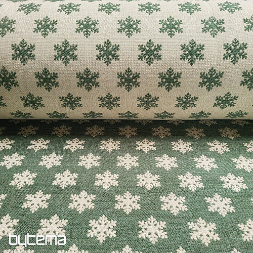 Luksuzna dekorativna tkanina FLAKES GREEN