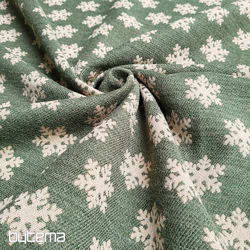 Luksuzna dekorativna tkanina FLAKES GREEN