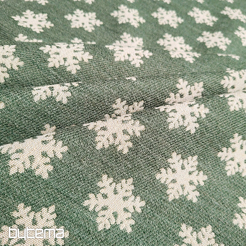 Luksuzna dekorativna tkanina FLAKES GREEN
