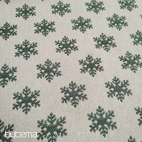 Luksuzna dekorativna tkanina FLAKES GREEN