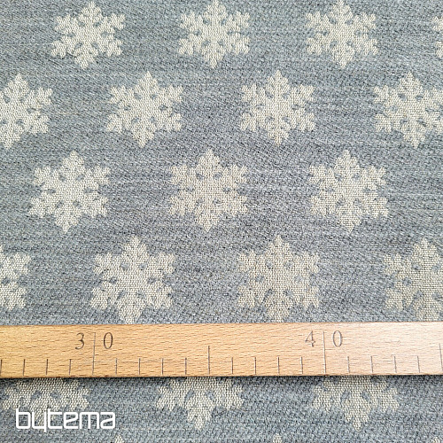 Luksuzna dekorativna tkanina FLAKES GREY