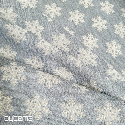 Luksuzna dekorativna tkanina FLAKES GREY